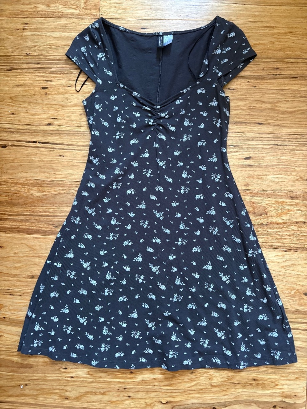 Floral and Brown Mini Dress.